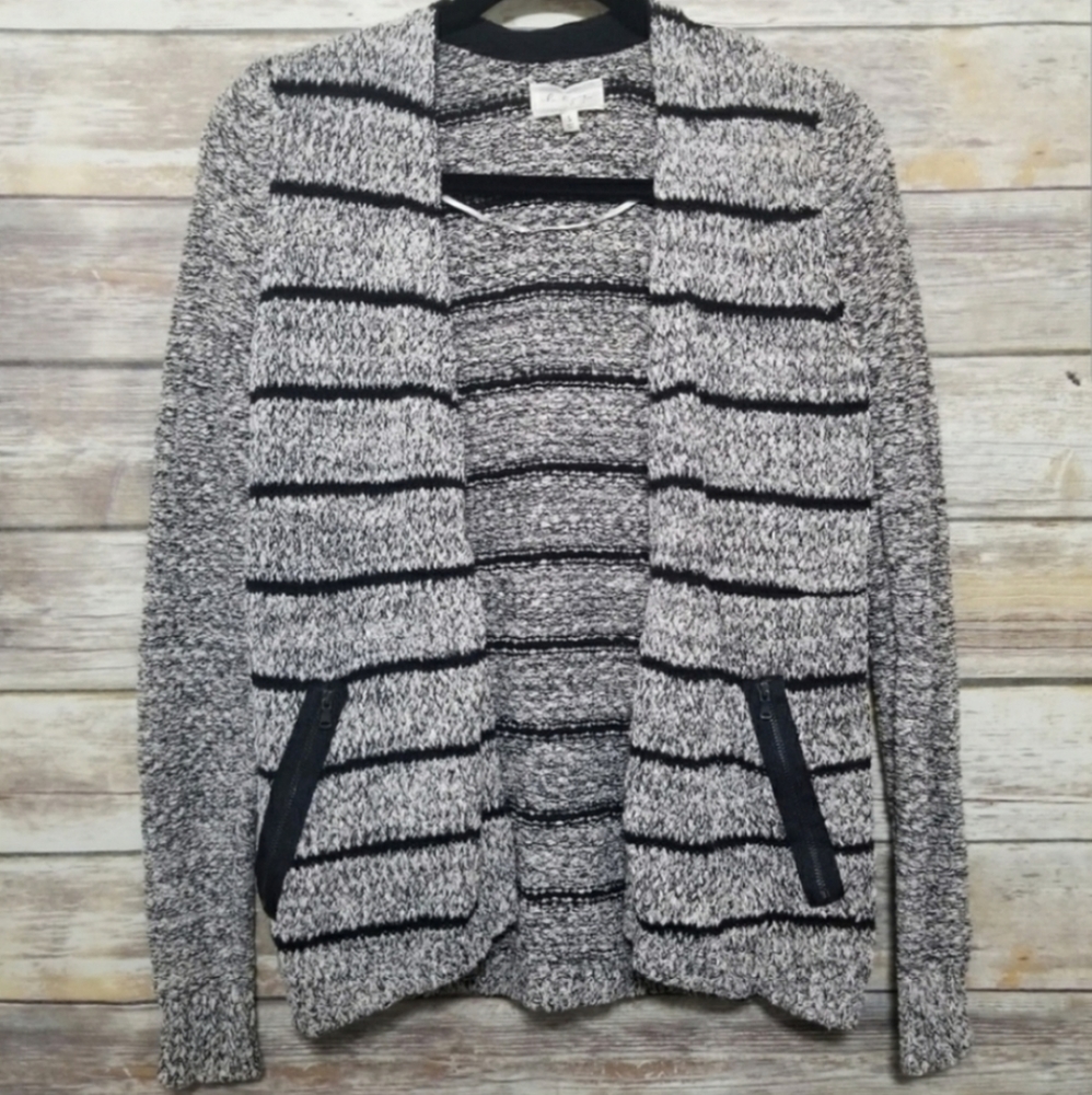 Lou & Grey Athleta Marbled Chunky Knit Cardigan Sweater Size Small